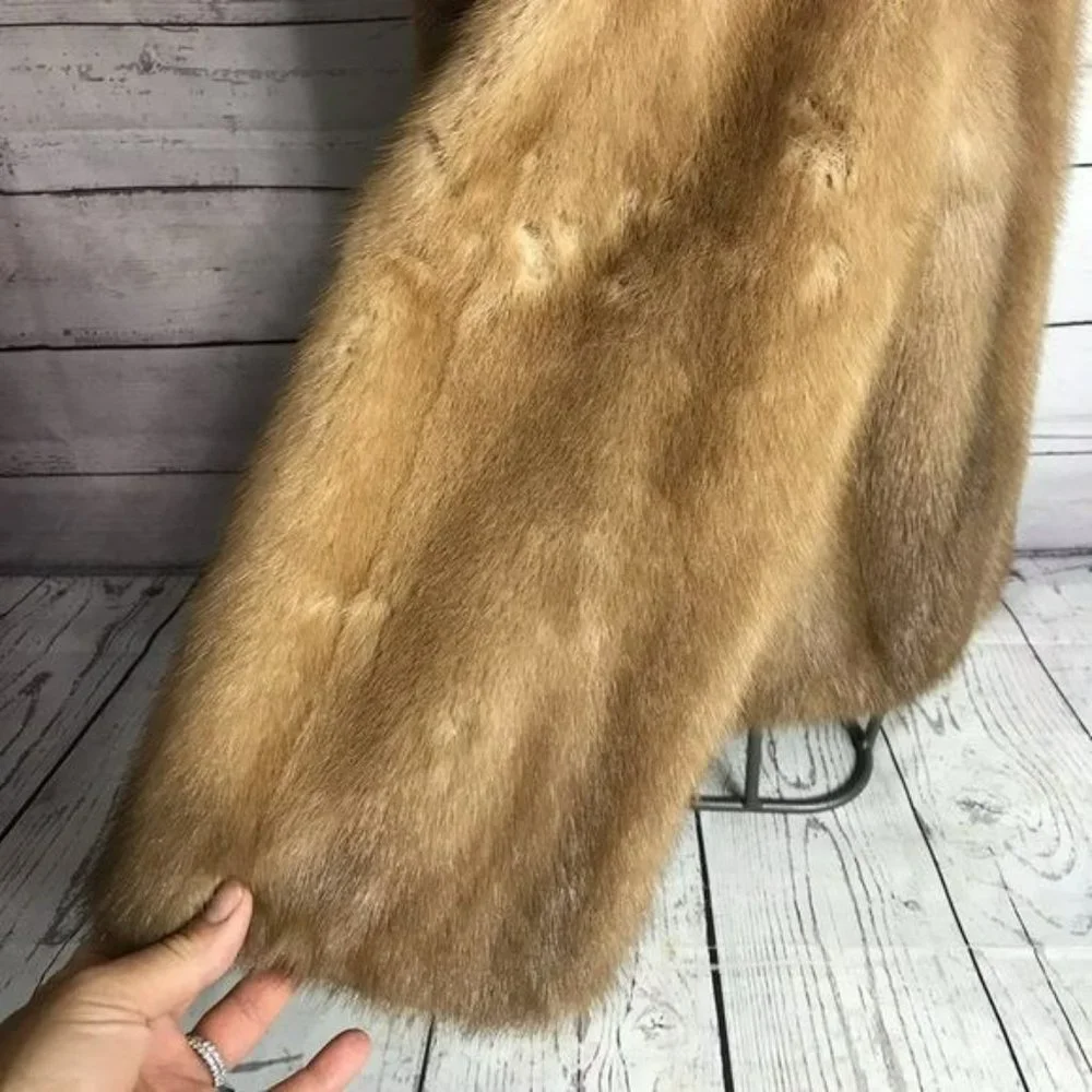 AJ Ugent Autumn Haze Emba Natural Brown Mink Coat - Picture 11 of 16